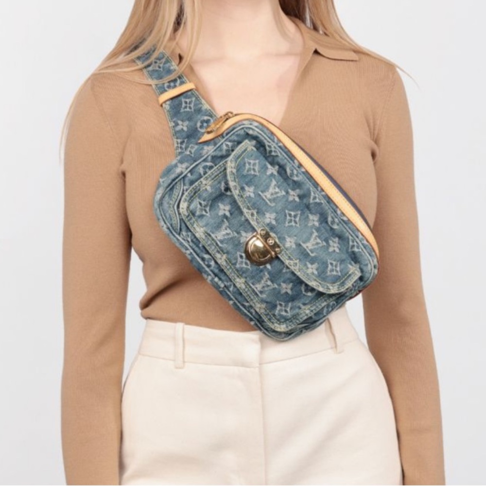 Louis Vuitton Denim Monogram Crossbody Belt Bag - Picture 2 of 11